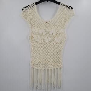 Kirra crochet cover up shirt top size M/L